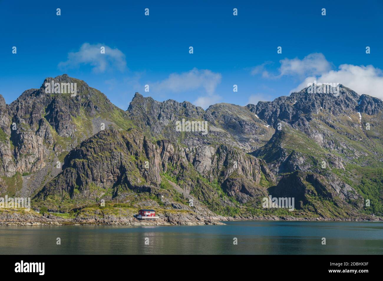 Henningsvaer, Isole Lofoten in Norvegia Foto Stock