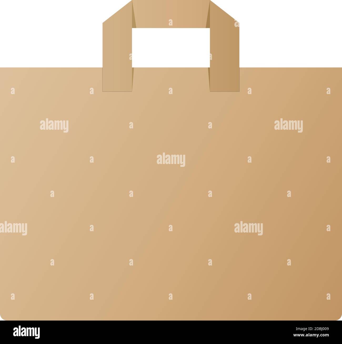 shopping bag di carta marrone isolato su illustrazione vettoriale bianca Illustrazione Vettoriale