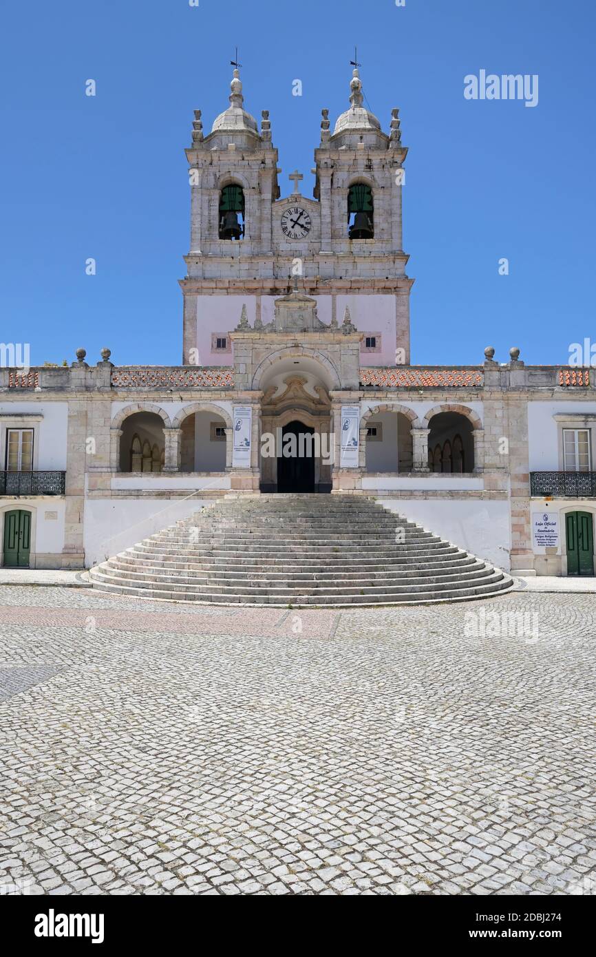 Chiesa di nostra Signora di Nazare (Largo Nossa Senhora da Nazare), villaggio di Sitio, Nazare, distretto di Leiria, Portogallo, Europa Foto Stock