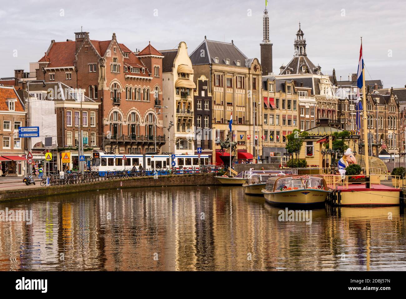 Rokin Canal, Amsterdam, Olanda del Nord, Paesi Bassi, Europa Foto Stock
