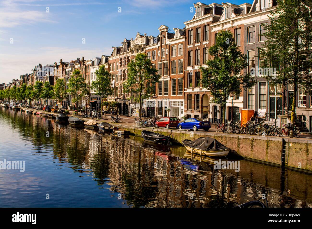 Prinsengracht Canal, Amsterdam, Olanda del Nord, Paesi Bassi, Europa Foto Stock