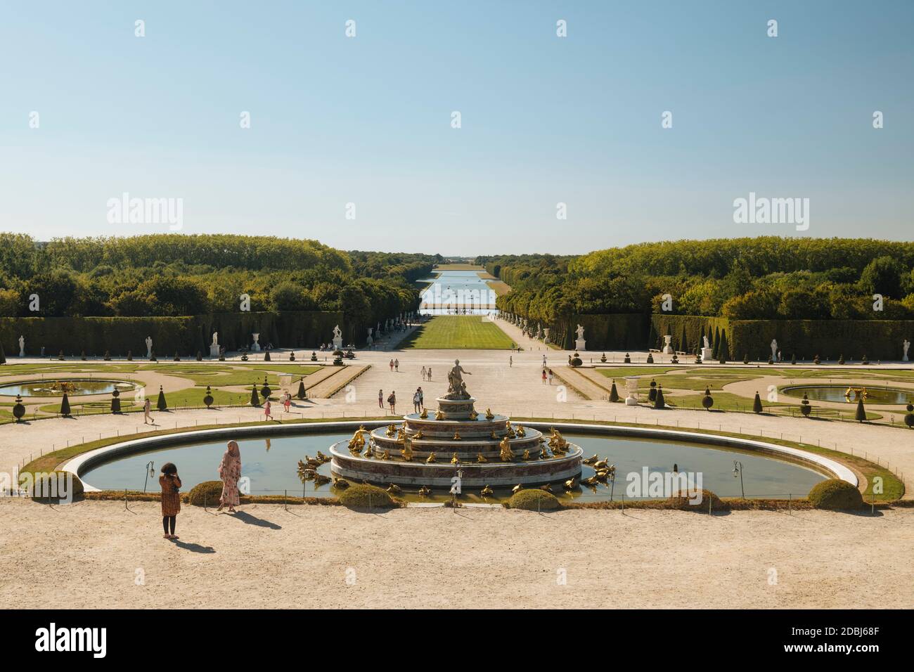 Giardini, Reggia di Versailles, Patrimonio dell'Umanità dell'UNESCO, Yvelines, Ile-de-France, Francia, Europa Foto Stock