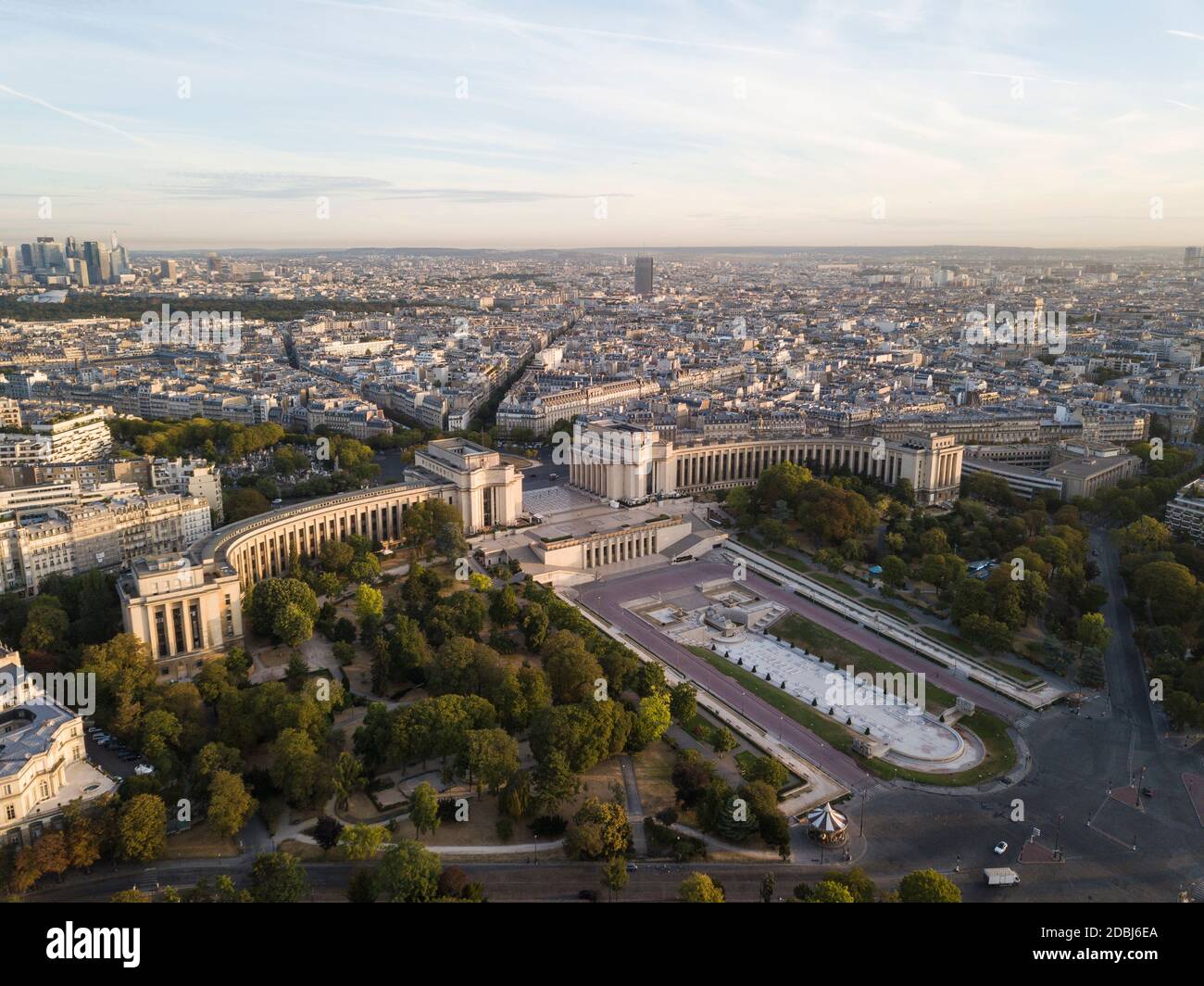 Vista sulla città all'alba, Parigi, Ile-de-France, Francia, Europa Foto Stock