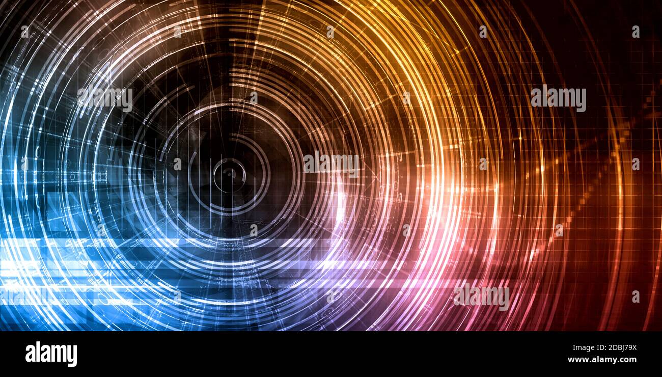 Sistema integrato come un Business Technology concetto sfondo Foto Stock