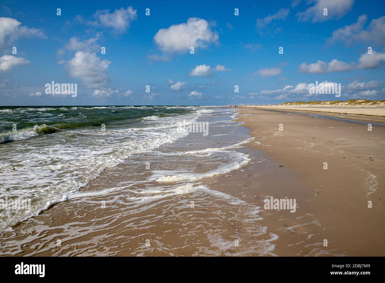Onde sulla spiaggia di Amrum Foto Stock