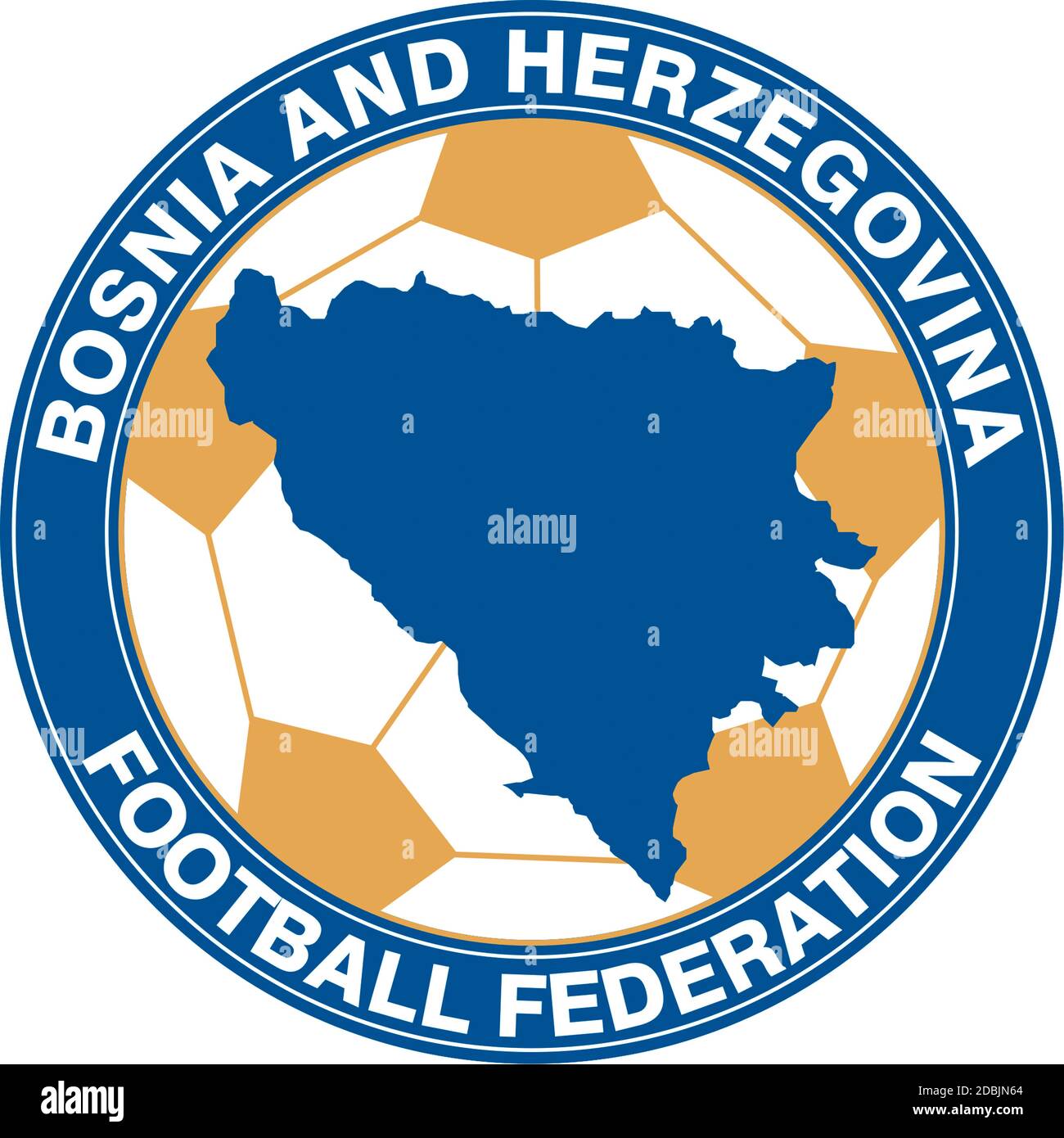 Logo della Nazionale di calcio della Bosnia Erzegovina. Foto Stock