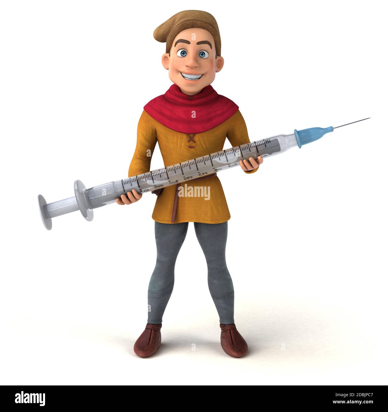 3D Illustrazione di un carattere storico medievale Foto Stock