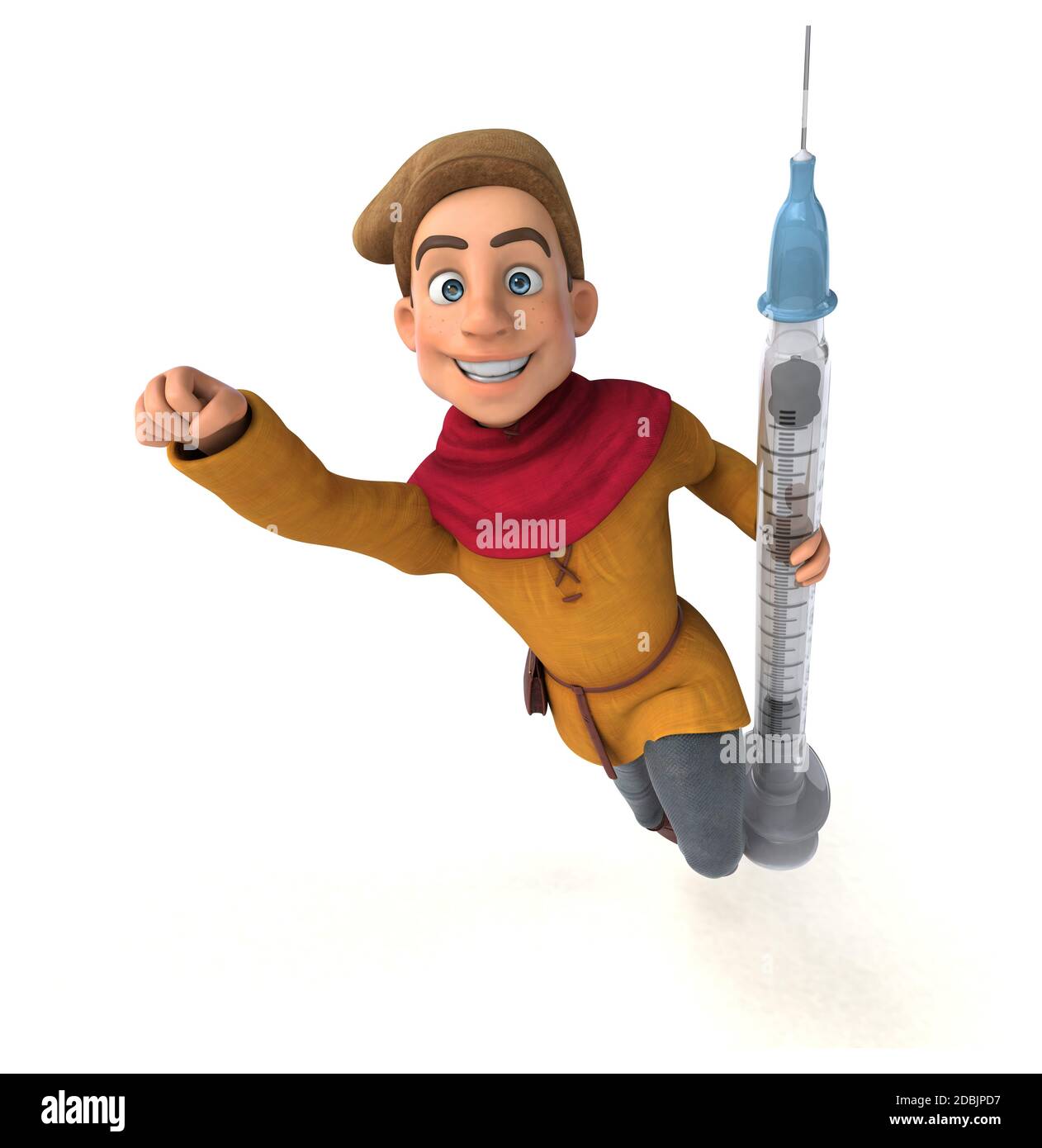 3D Illustrazione di un carattere storico medievale Foto Stock