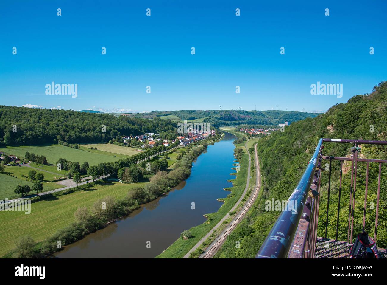 Der Weserskywalk bei Bad Karlshafen Foto Stock