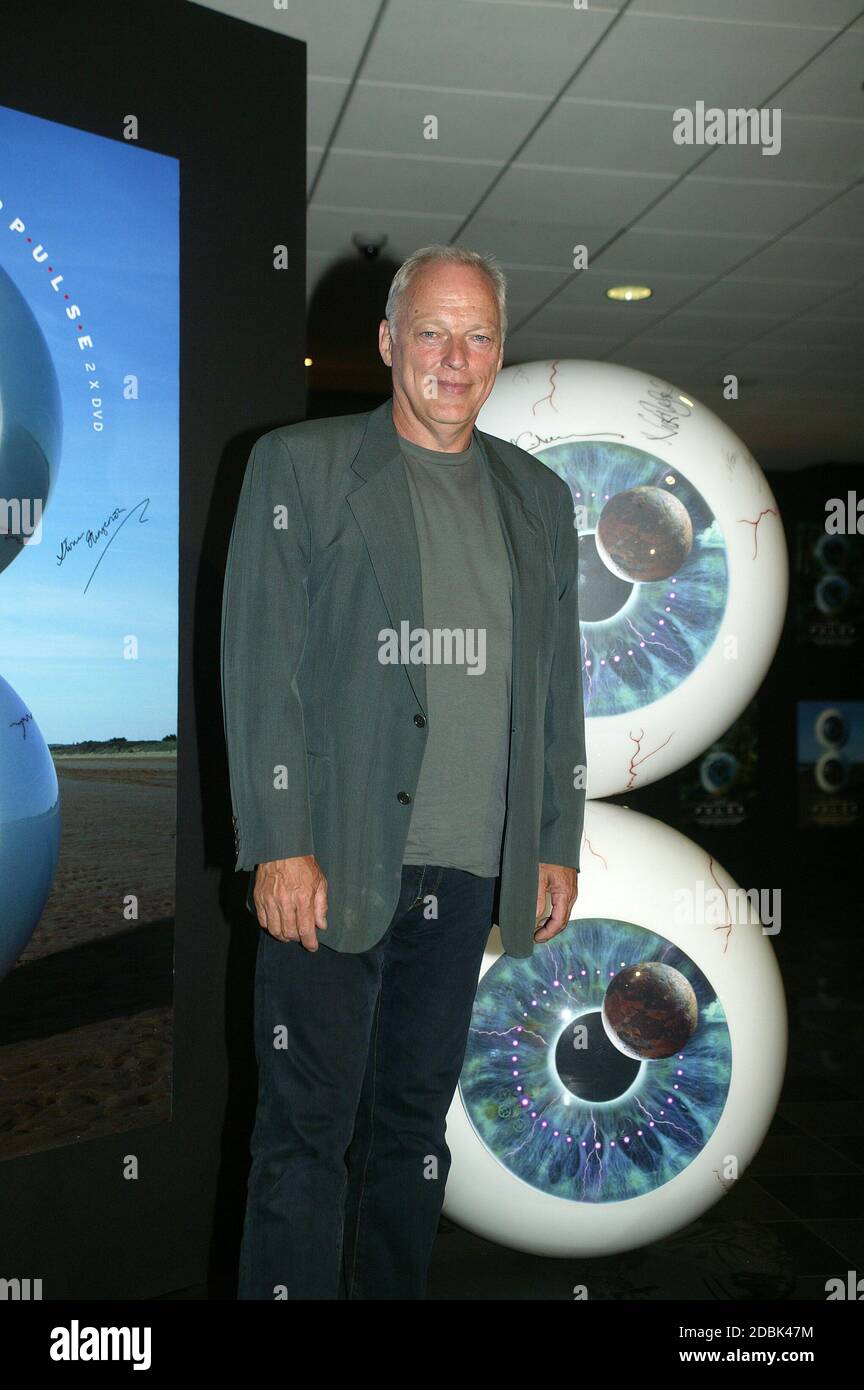 Pink Floyd al lancio del loro Pulse DVD a. Warner West End, Londra 3 luglio 2006 David Gilmour Foto Stock