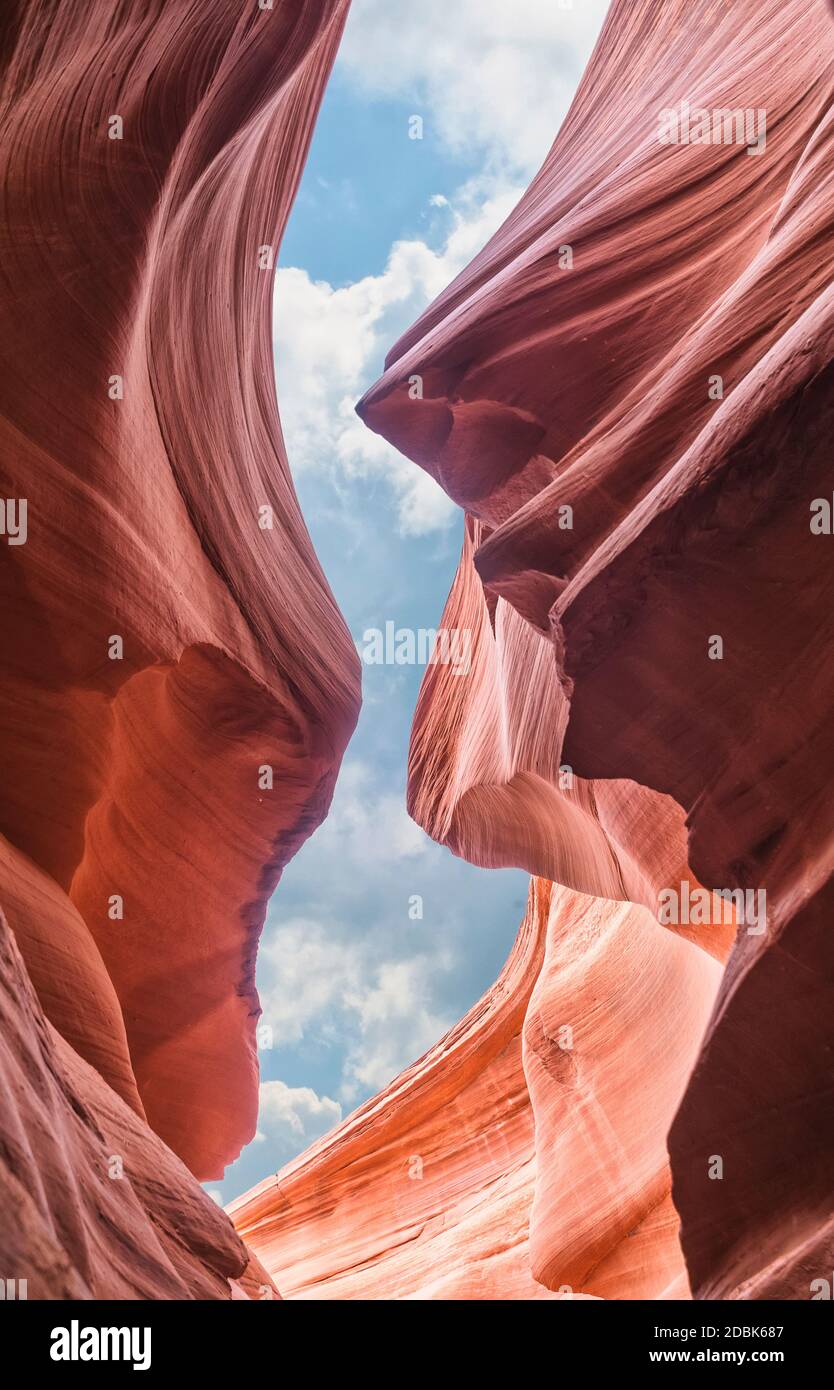 Antelope Canyon texture e luce in Arizona. Foto Stock