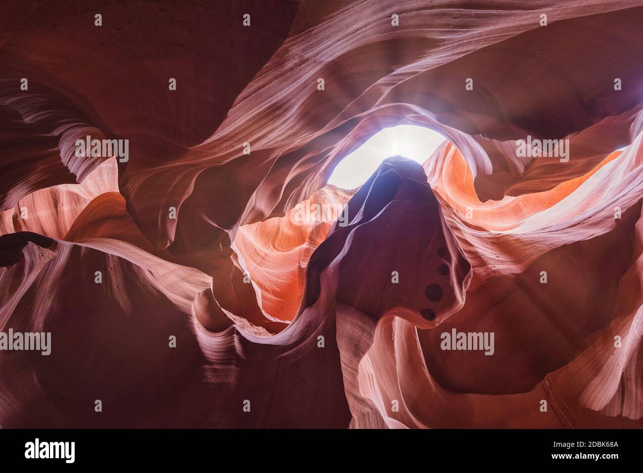 Antelope Canyon texture e luce in Arizona. Foto Stock