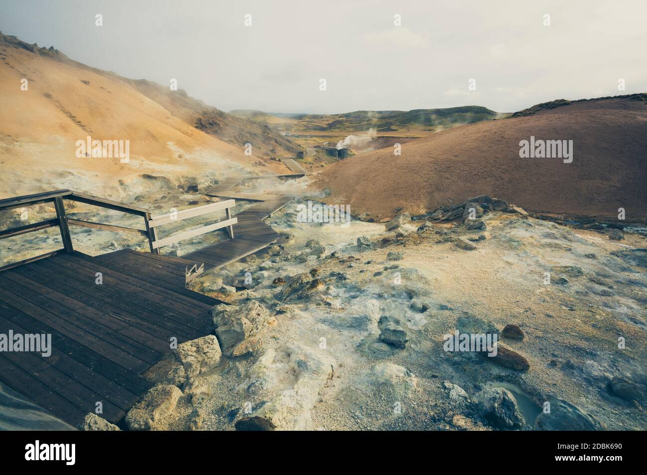 Hverir ambiente Islanda. Foto Stock