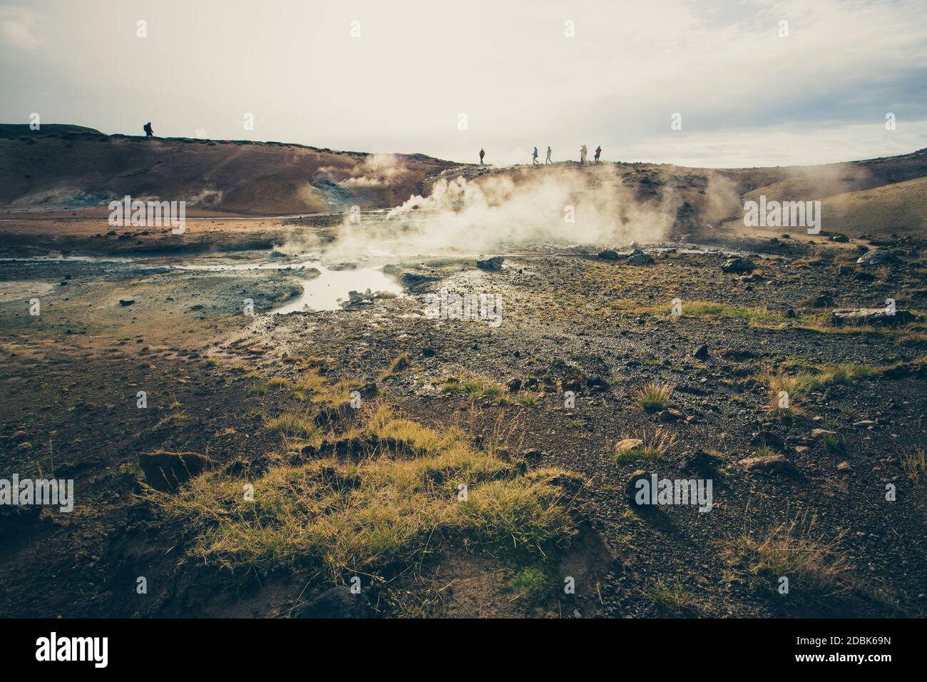 Hverir ambiente Islanda. Foto Stock