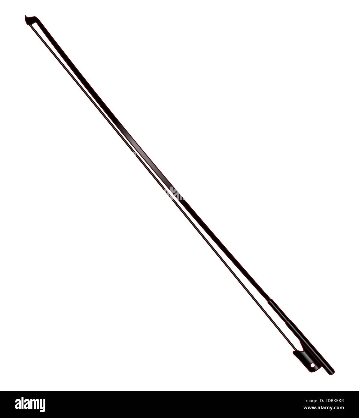 Un tipico violino bow isolate su uno sfondo bianco Foto Stock