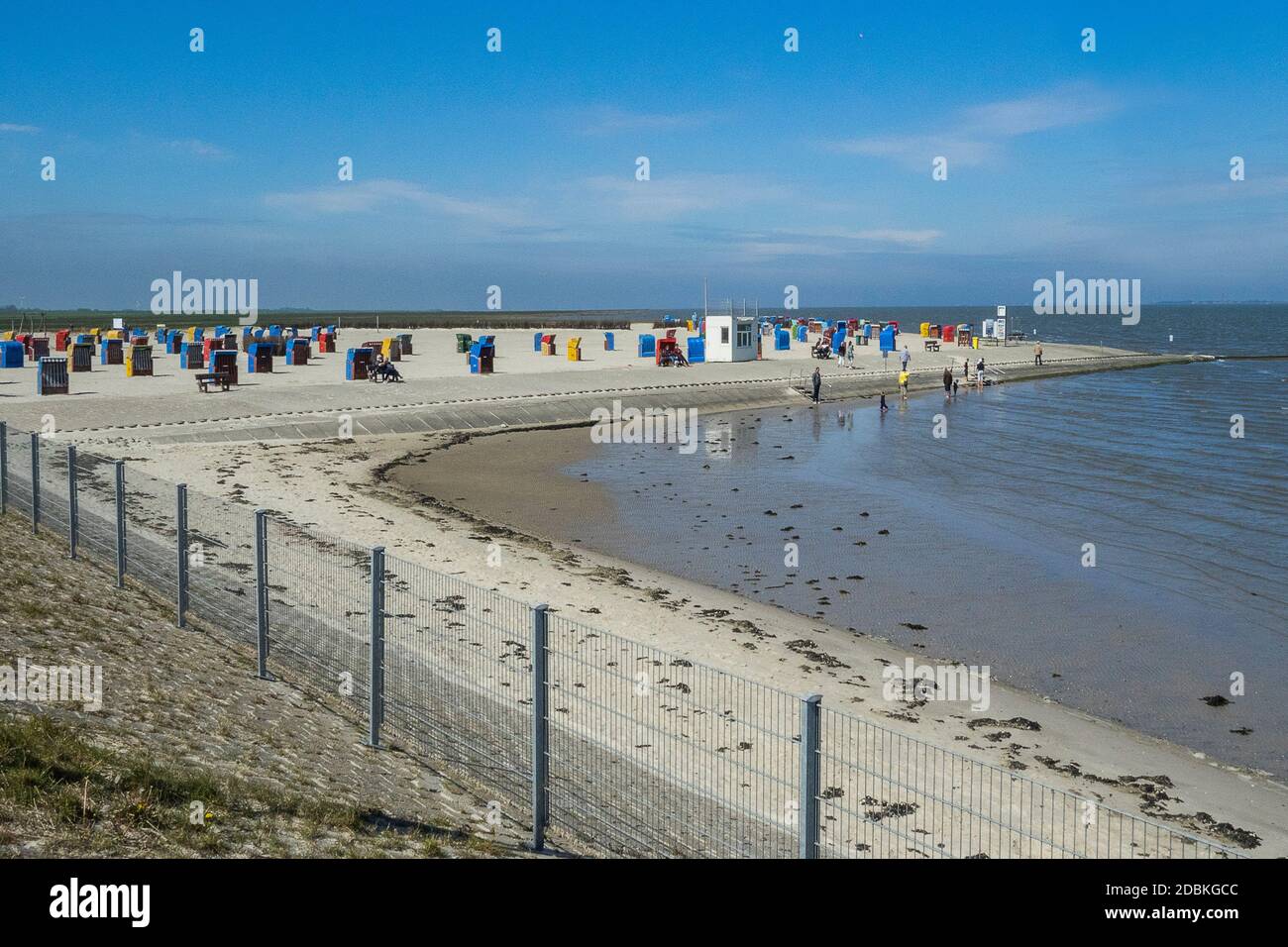 Deutschland - Strand in NeÃŸmersiel / Niedersachsen Foto Stock