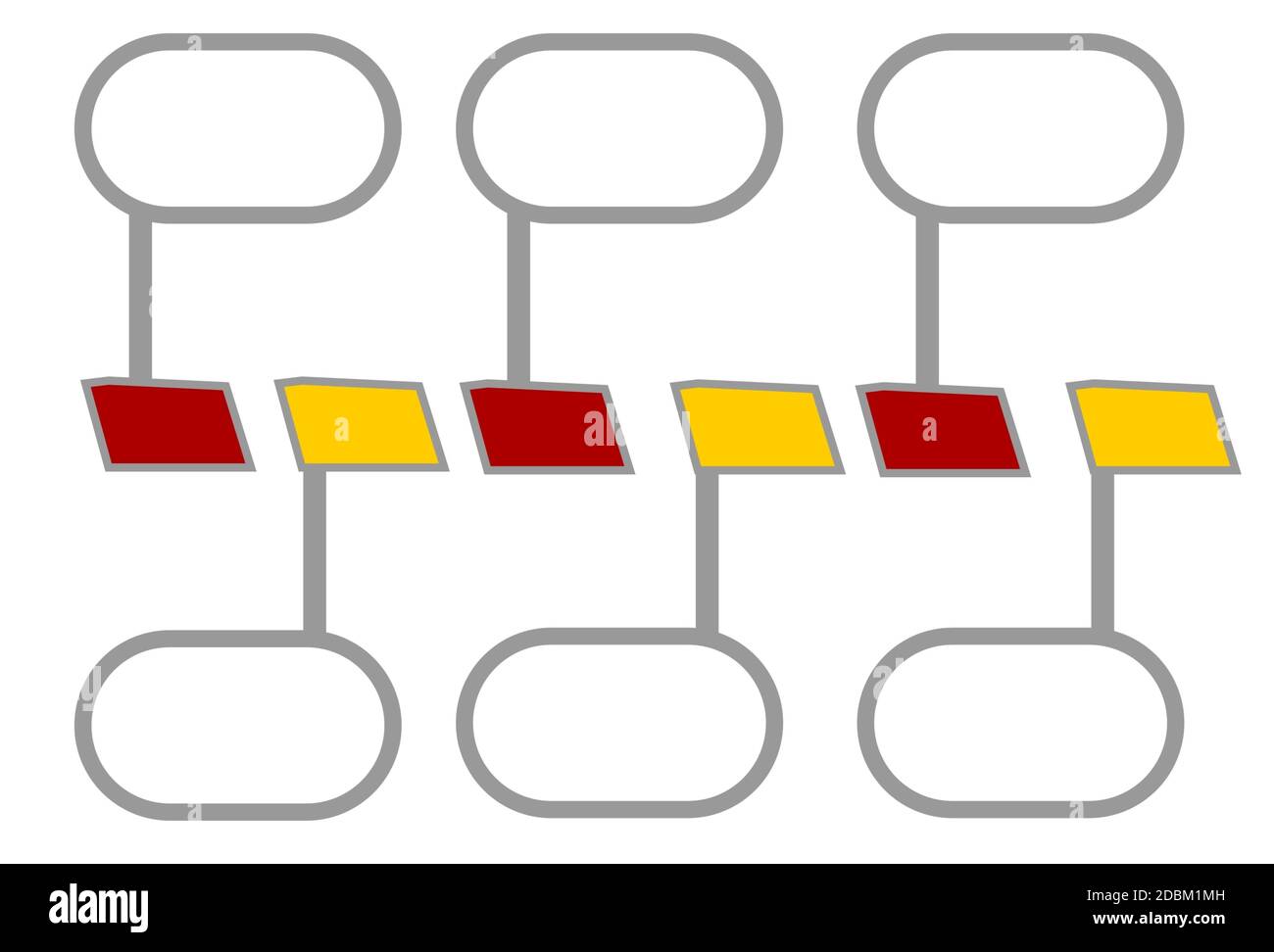 Info grafico modello giallo rosso Foto Stock