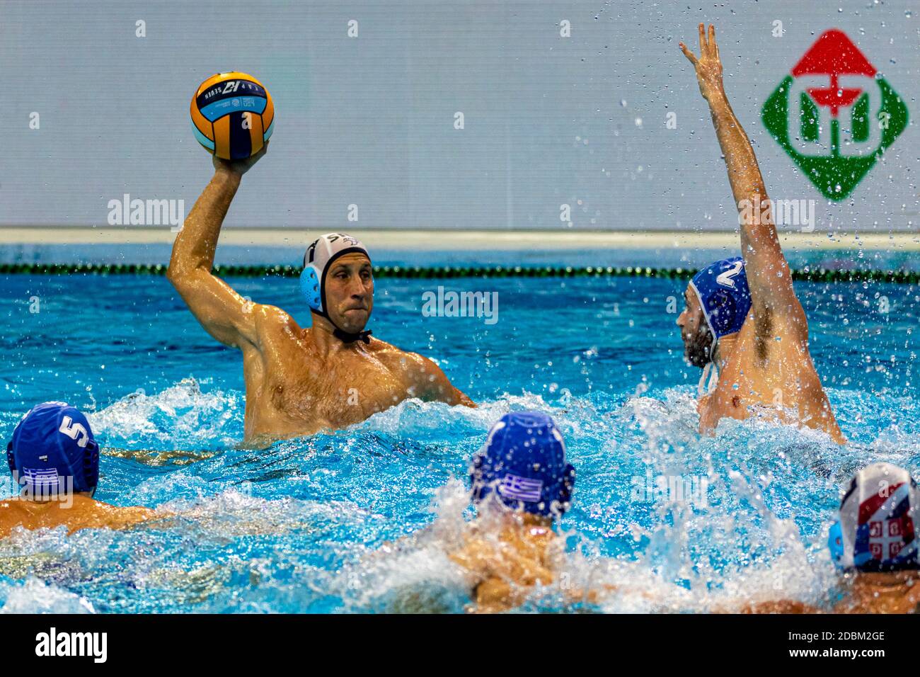 Campionato europeo di polo acquatico. Foto Stock