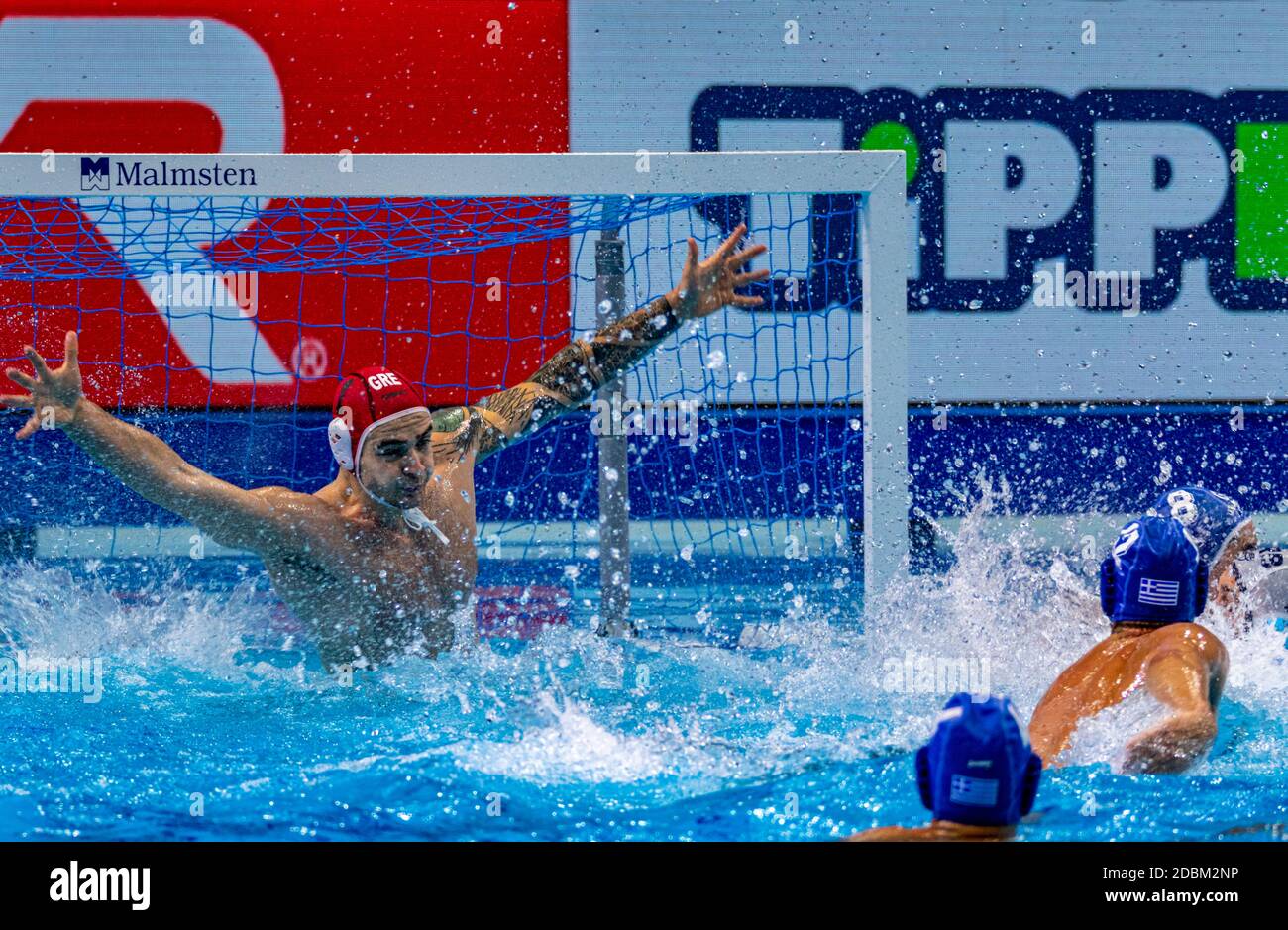 Campionato europeo di polo acquatico. Foto Stock