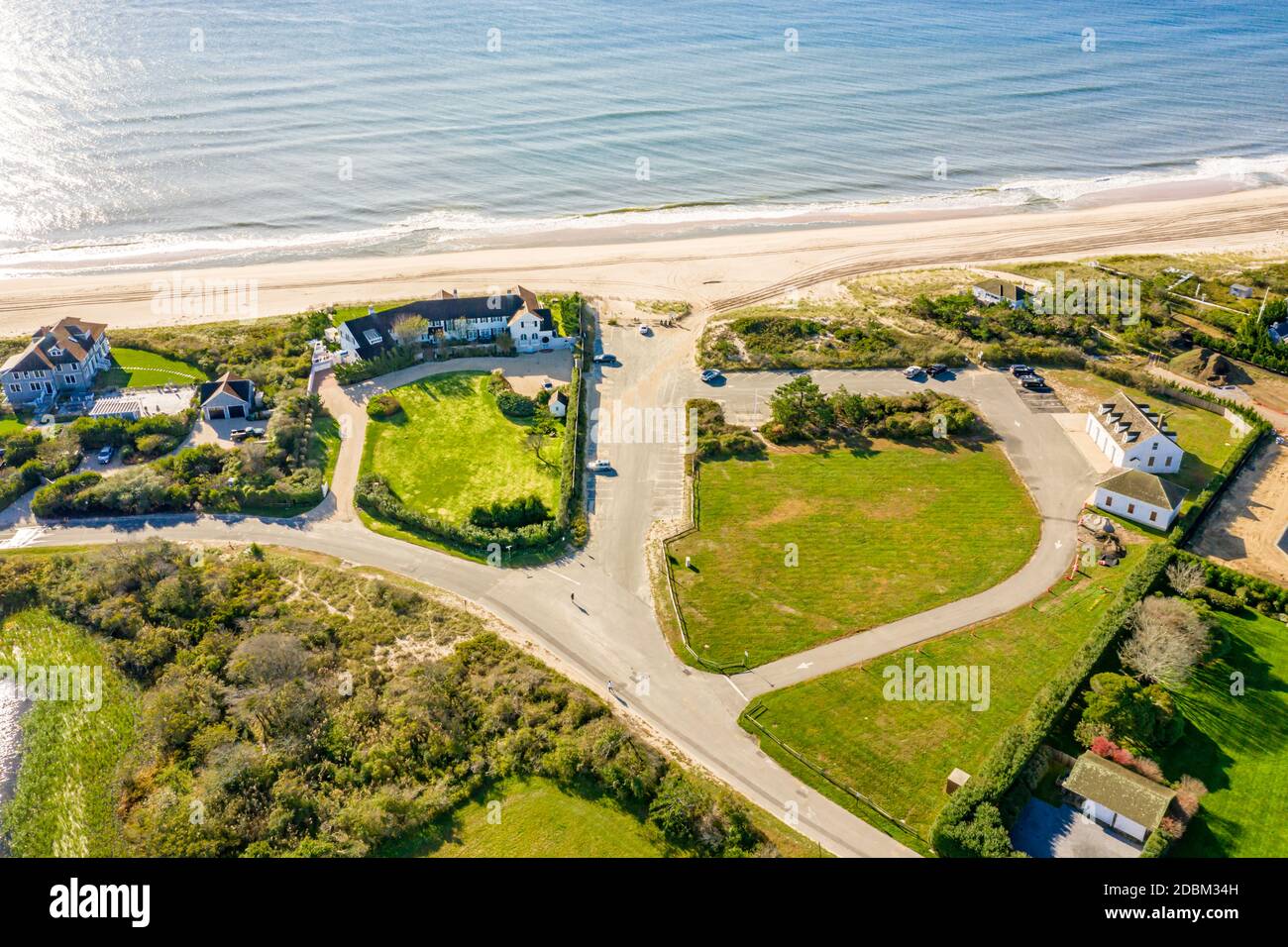 Immagine aerea di Georgica Beach e dell'area circostante, East Hampton, NY Foto Stock