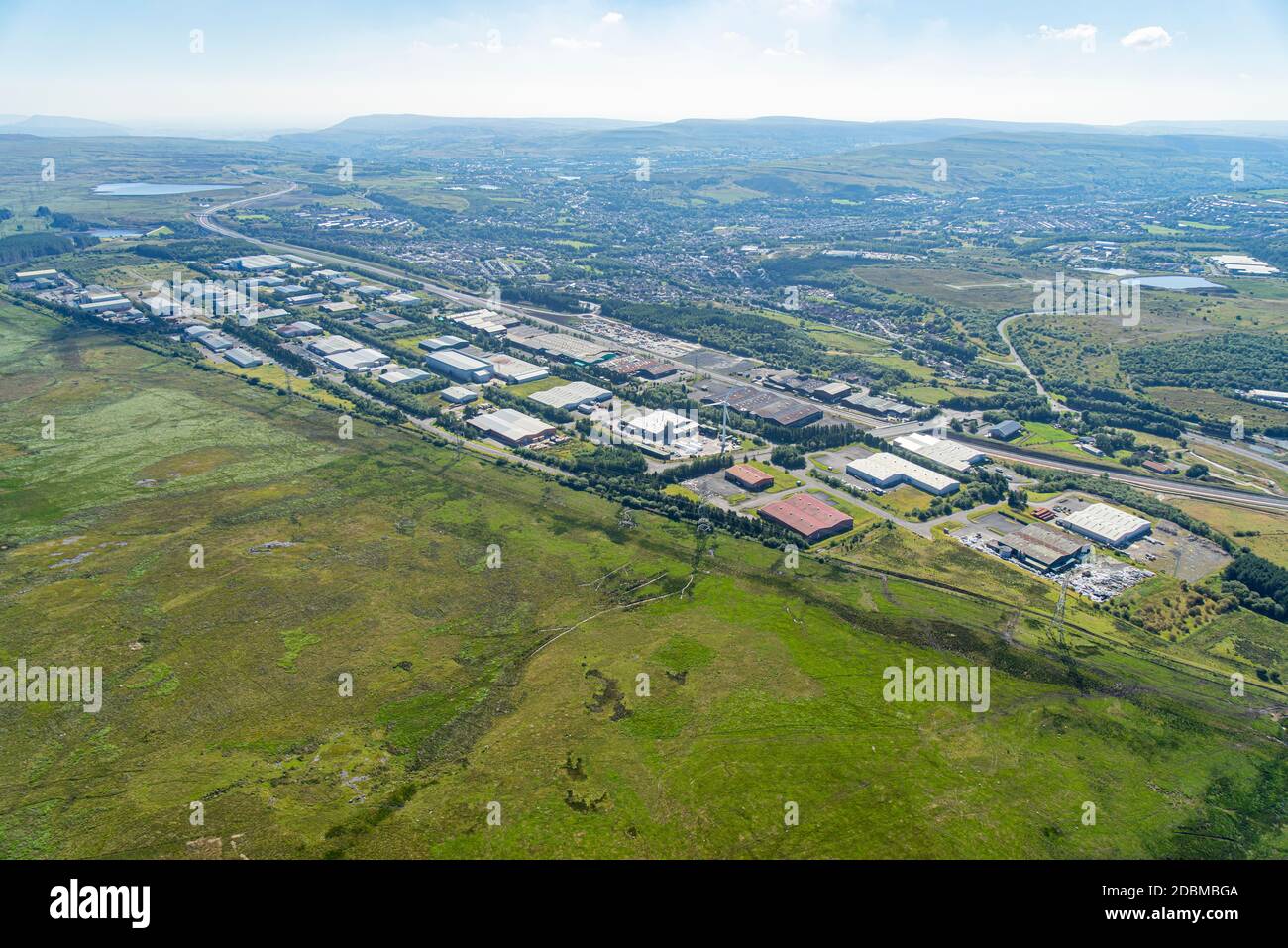 Ebbw vale e Heads of the Valley Road, Galles del Sud, Regno Unito Foto Stock