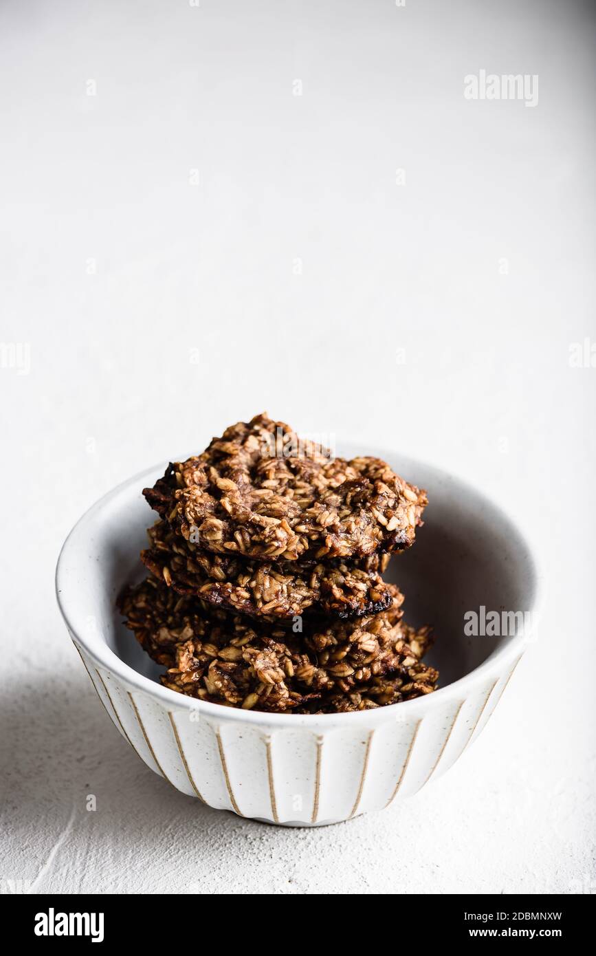 Biscotti alla banana e farinata d'avena Foto Stock