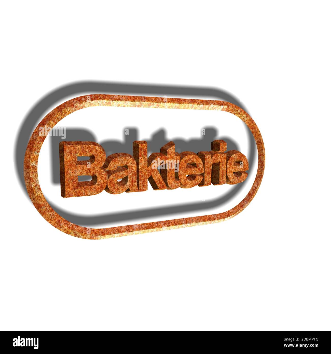 Batterio - Word o testo come illustrazione 3D, rendering 3D. Foto Stock