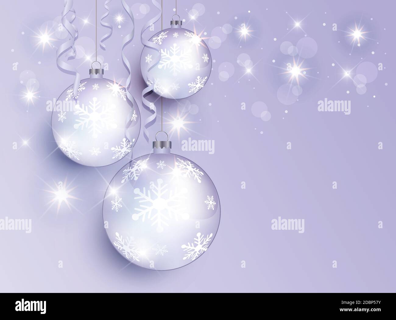 Palle di Natale, biglietto d'auguri modello di Natale allegro vettore Illustrazione Vettoriale