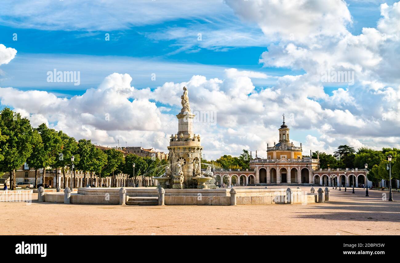 Piazza della Mariblanca ad Aranjuez, Spagna Foto Stock