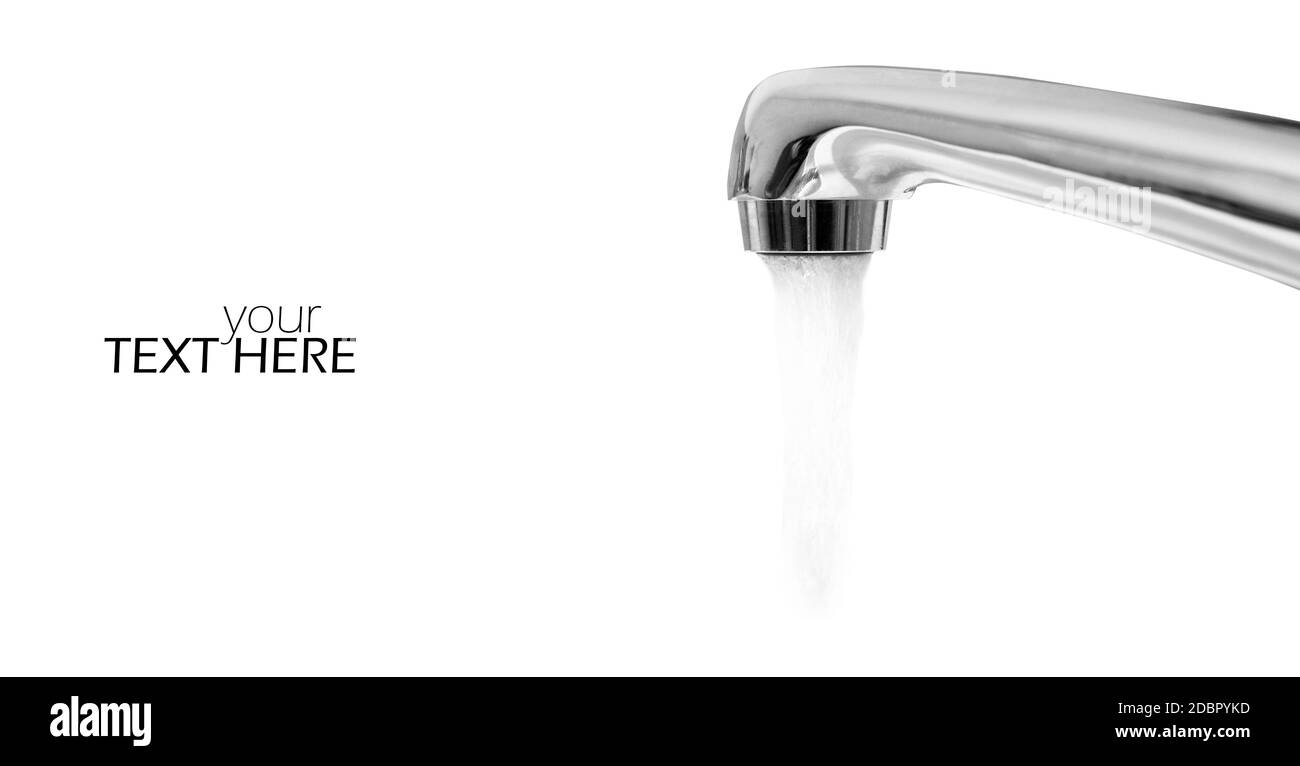 Rubinetto di acqua con lo spazio di copia Foto Stock