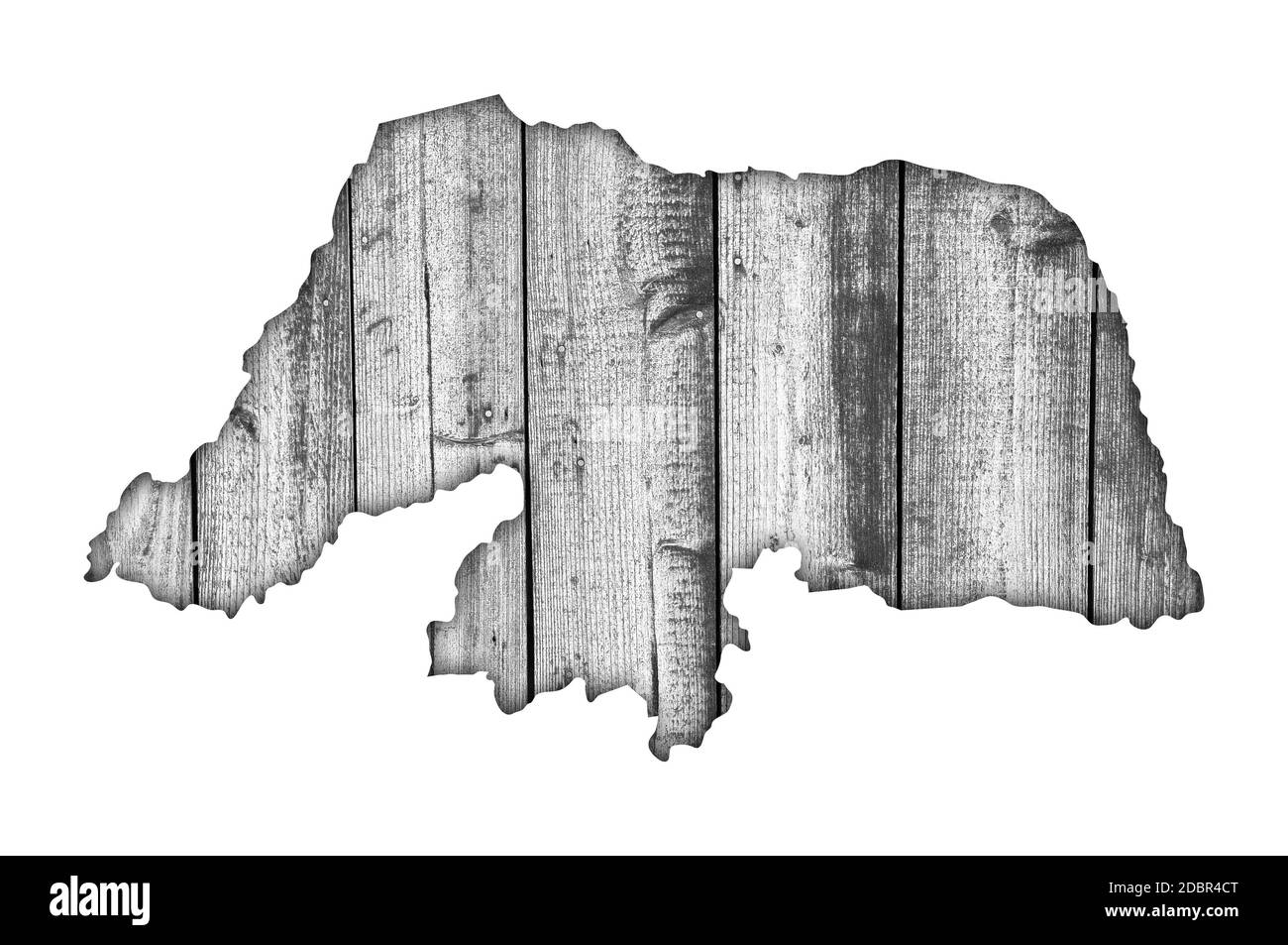 Mappa di Rio Grande do Norte sul legno stagionato Foto Stock