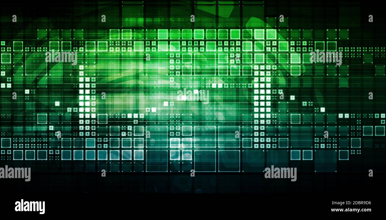 Sicurezza con la tecnologia di scansione ottica come un concetto Foto Stock