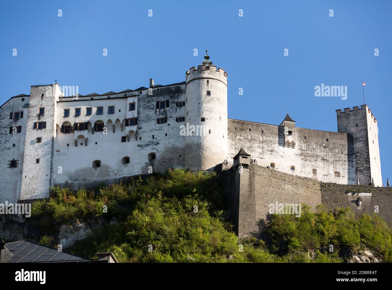 La fortezza Hohensalzburg, il bellissimo castello medievale di Salisburgo, Austria Foto Stock