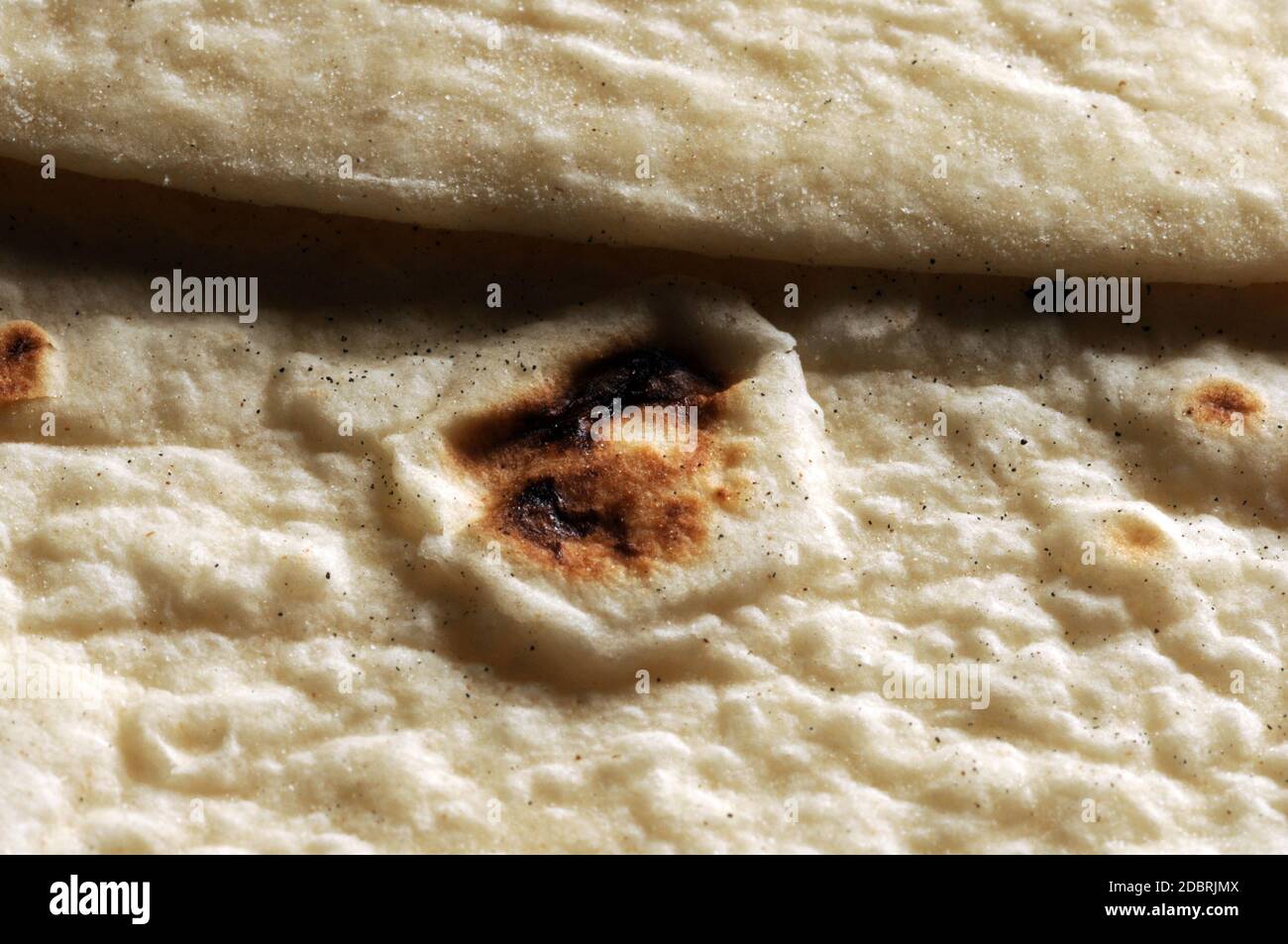 Primo piano su piadine romagnole Foto Stock
