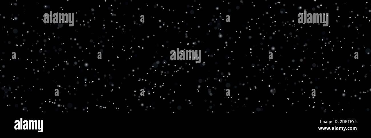 Delicato sfondo del cielo con fiocchi di neve in caduta Illustrazione Vettoriale