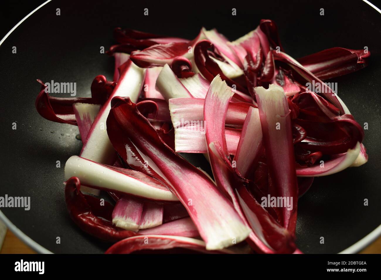 Fresco rosso Treviso radicchio crudo Foto Stock