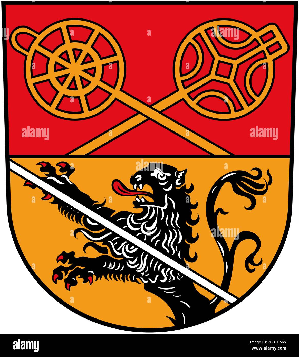 Lo stemma della comunità di Zapfendorf. Germania Foto Stock