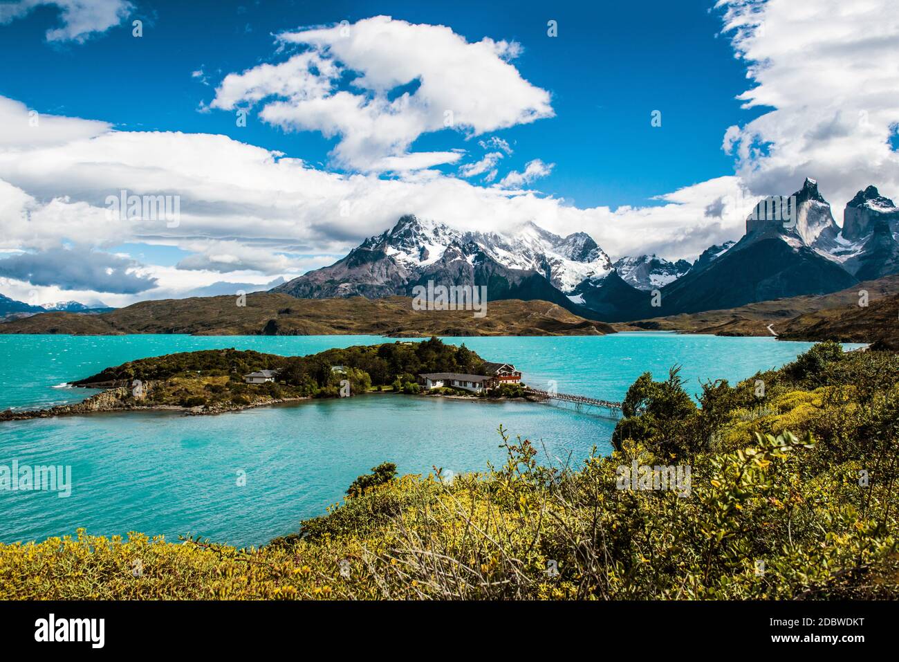 Torres del Paine, Parco Nazionale, Patagonia, Cile Foto Stock