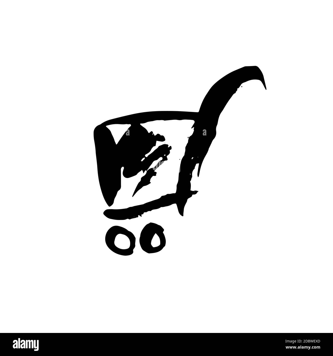 Icona spazzola a secco del carrello. Illustrazione vettoriale Illustrazione Vettoriale