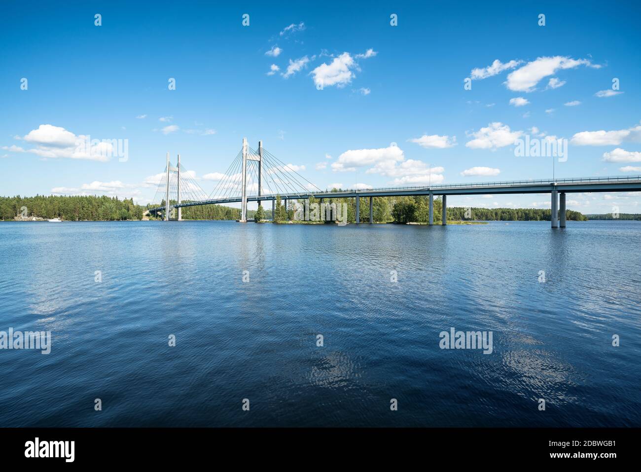 Kärkinen ponte fermacavo vicino a Jyväskylä, Finlandia Foto Stock