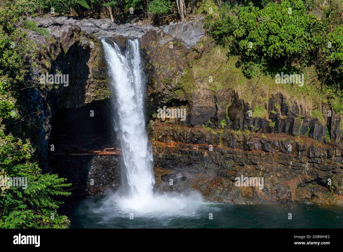 Rainbow Falls, Hilo, Big Island, Hawaii Foto Stock