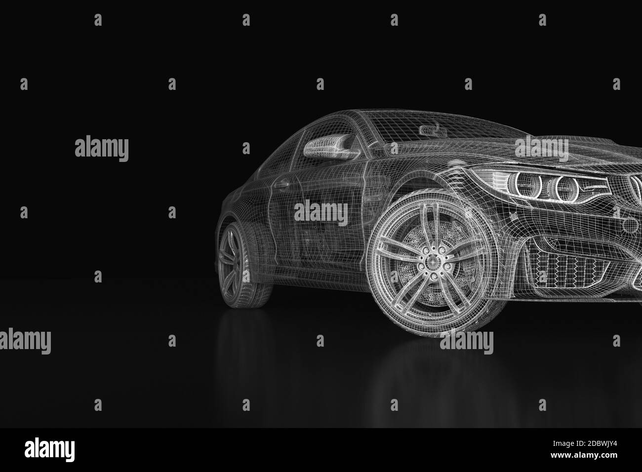Rendering 3d sfondo Cool Sports Cars Foto Stock
