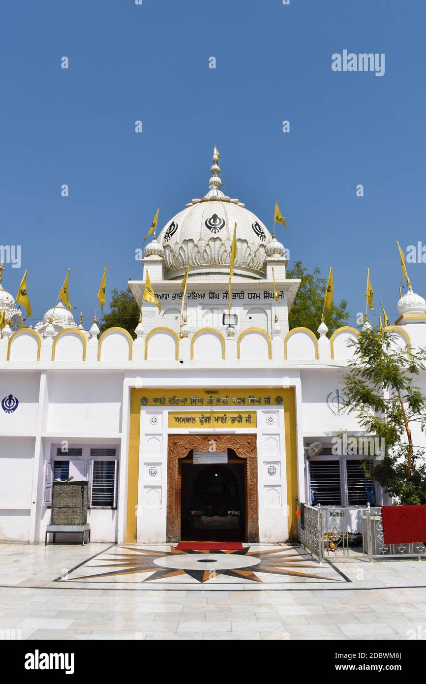 Takhat Sachkhand Shri Hazur Abchalnagar Sahib è il principale Gurudwara di Nandered e uno dei cinque alti seggi di autorità dei sikh, Maharashtra, Foto Stock