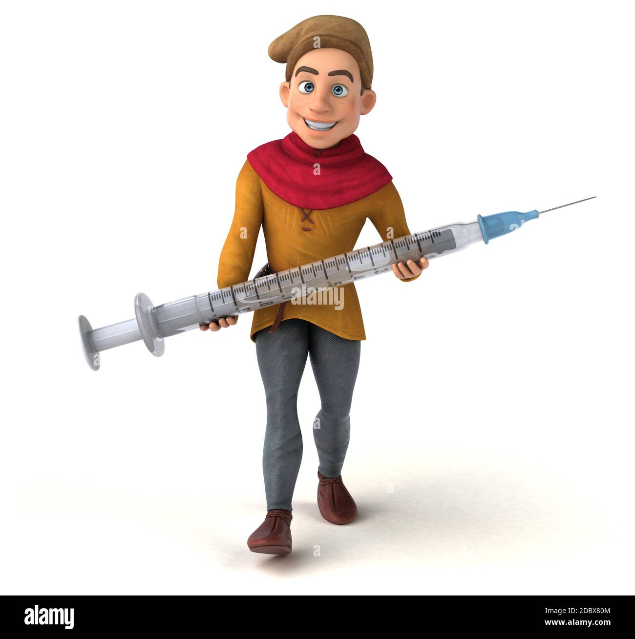 3D Illustrazione di un carattere storico medievale Foto Stock