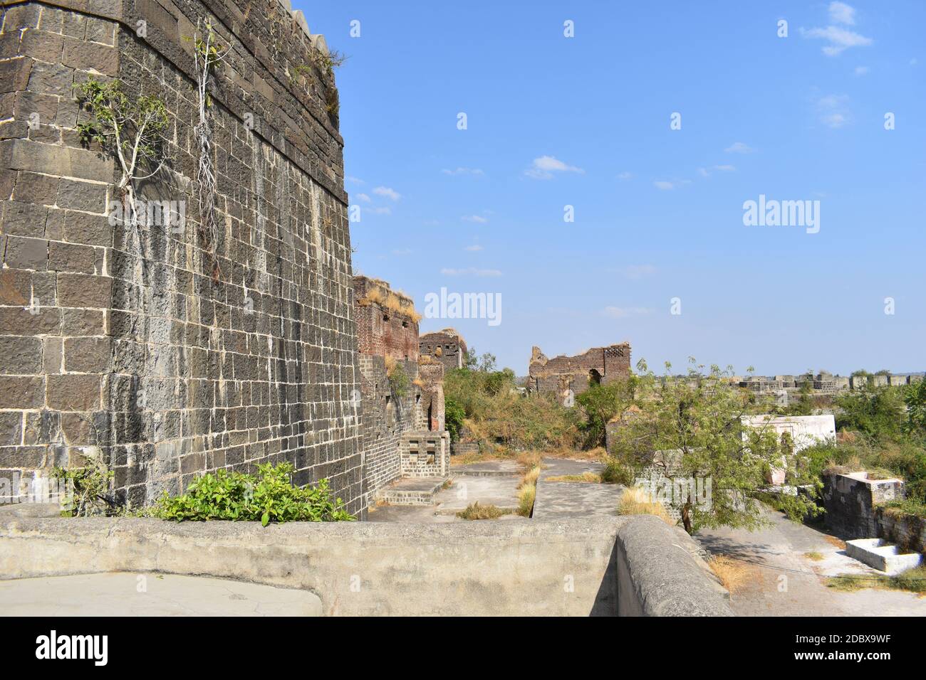 All'interno dell'area Forte Kandhar, periodo Nizamshahi e fu costruito in onore del Re Rashtrakuta Krishna III Kandhar, Nendered. Maharashtra, India Foto Stock