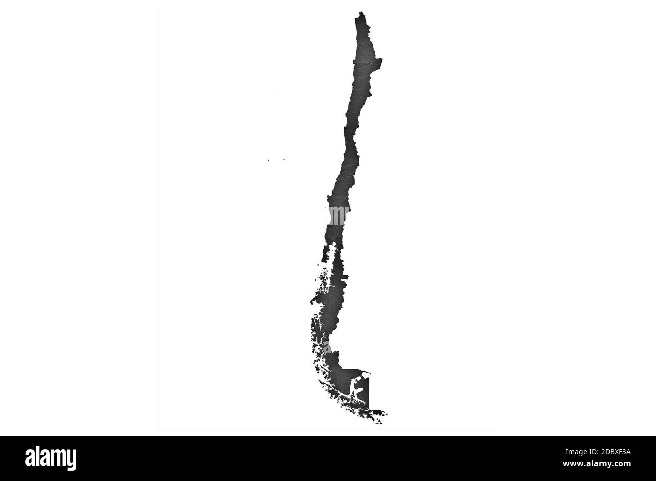Mappa del Cile su ardesia scura Foto Stock