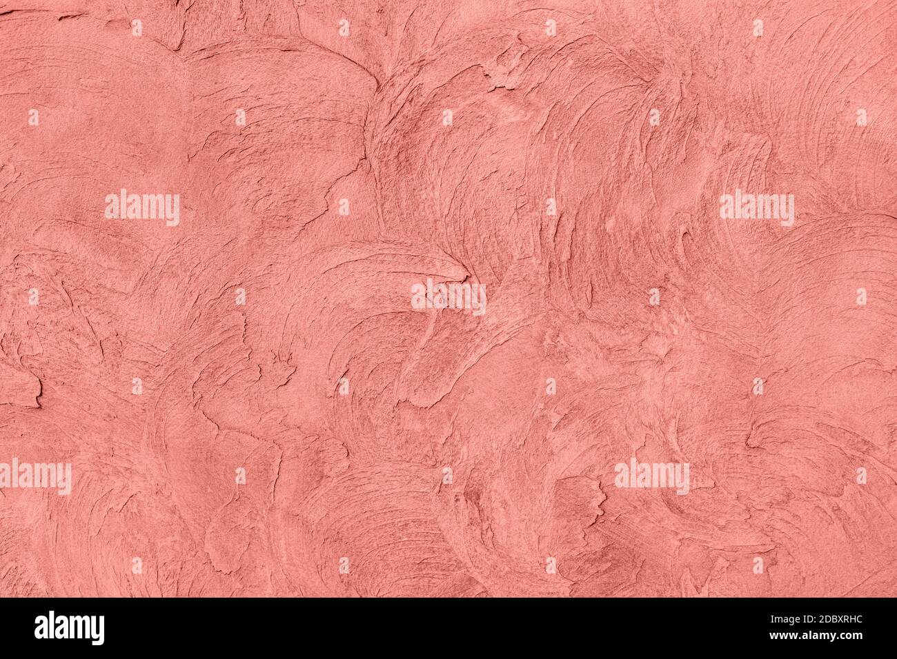 Corallo rosa a basso contrasto con fondo testurizzato in cemento Foto Stock