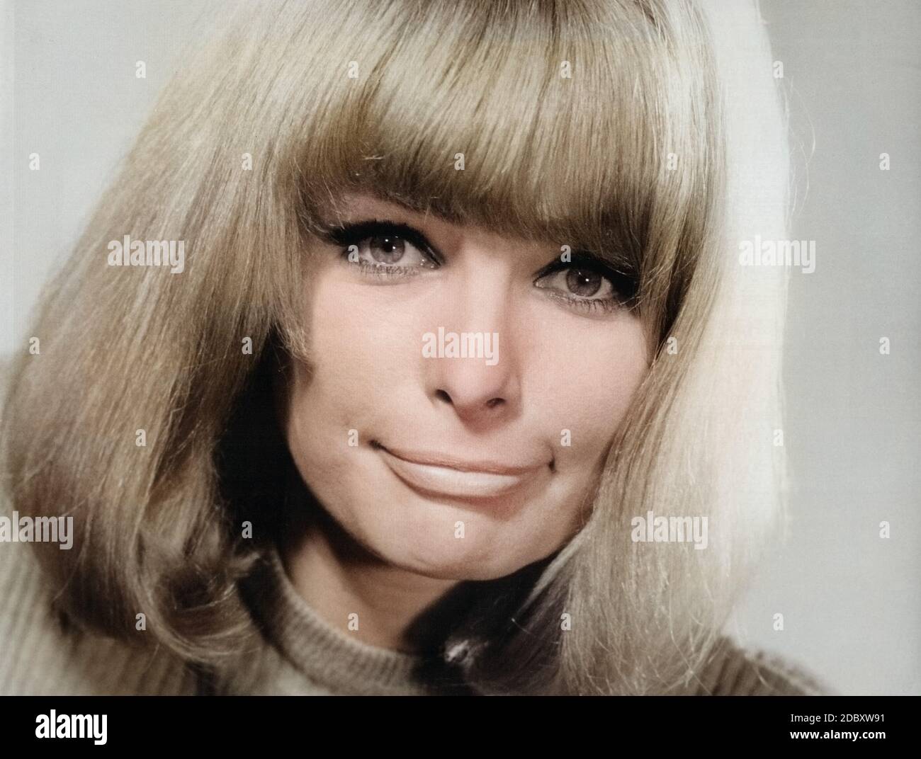 Vivi Bach, dänische Sängerin, Schauspielerin und Fernsehmoderatorin, Deutschland 1971. Cantante danese, attrice e il presentatore TV Vivi Bach, Germania 1971. Foto Stock