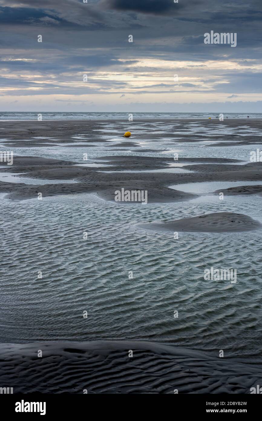 Berck spiaggia sour mare in serata. Foto di alta qualità Foto Stock