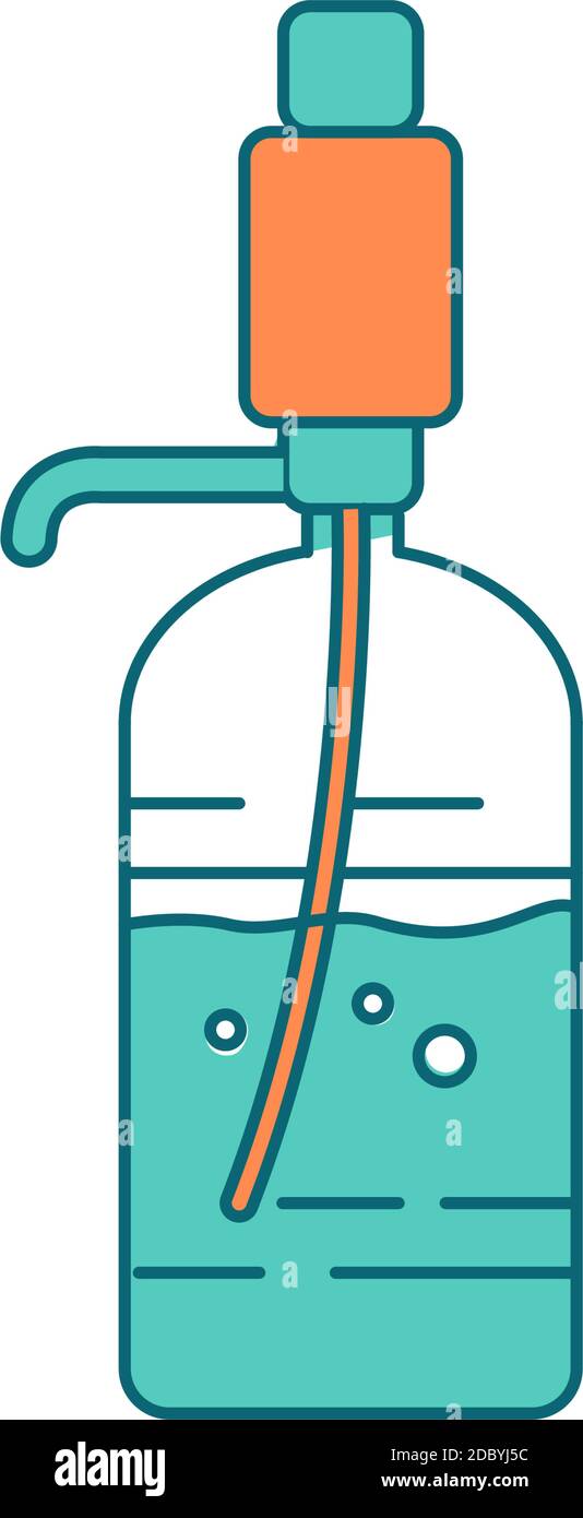 Oggetto vettoriale a colori piatti per il refrigeratore dell'acqua per ufficio Illustrazione Vettoriale
